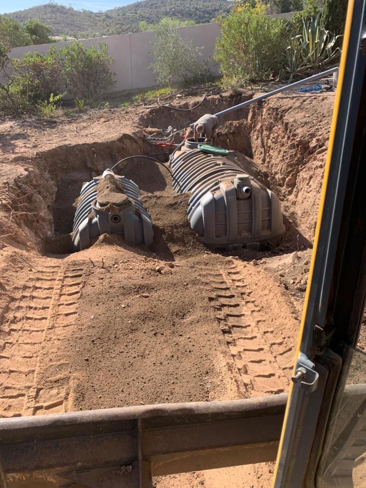 Création de fosses septiques